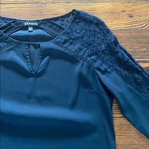Express Lace and Silk Blouse